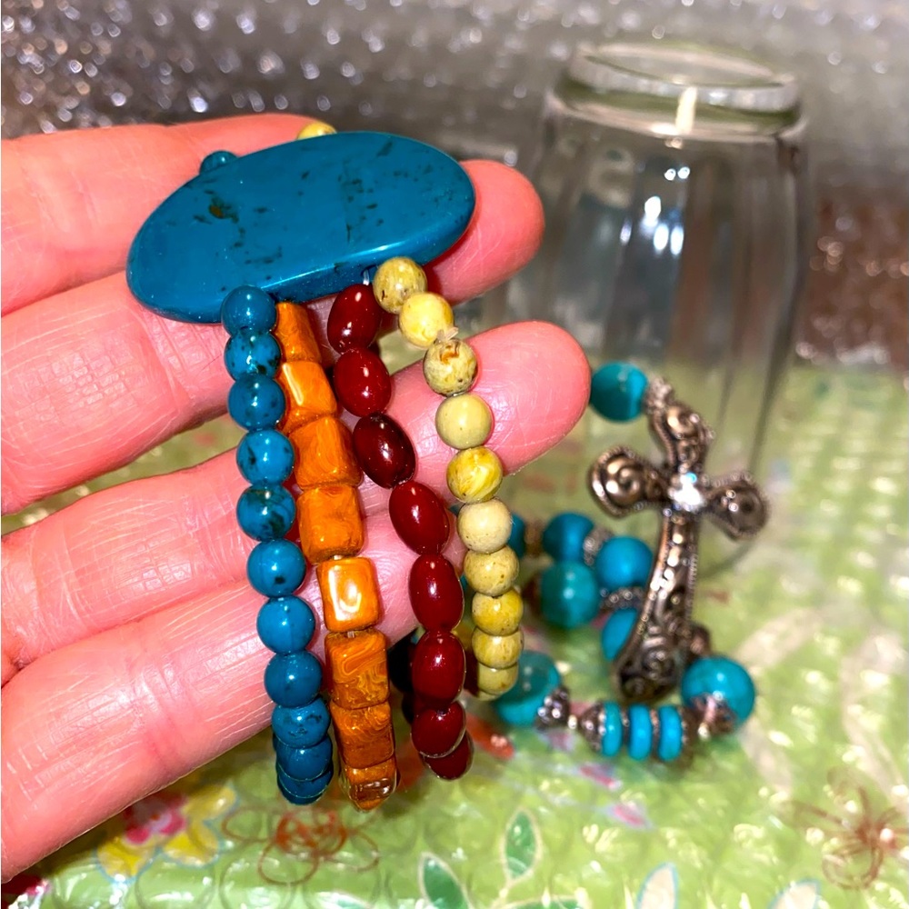 Bundle of five bracelets